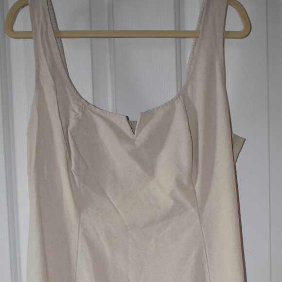 1XL Cider Curve Beige Linen Midi Dress - Picture 1 of 7
